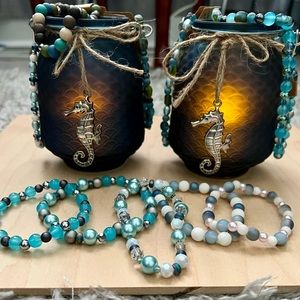 Mermaid glass bead bracelets